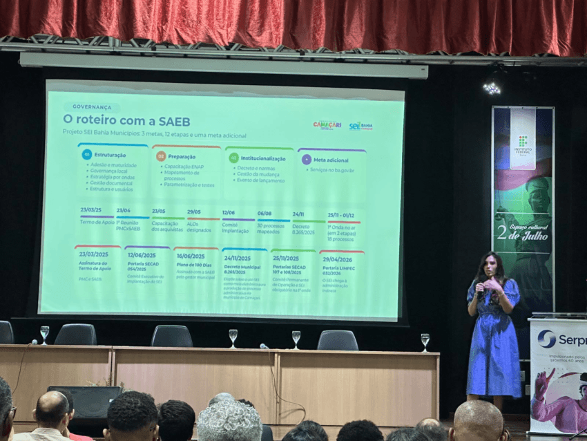 Camaçari destaca transformação digital com SEI no Serpro Day em Salvador