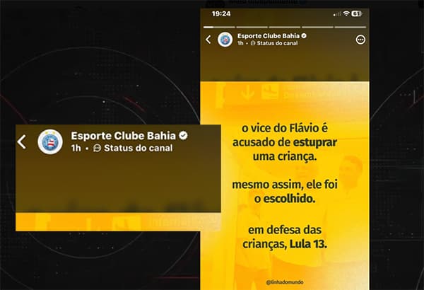 Bahia é acusado de usar canal oficial para pedir voto a Lula e atacar vice de Flávio Bolsonaro