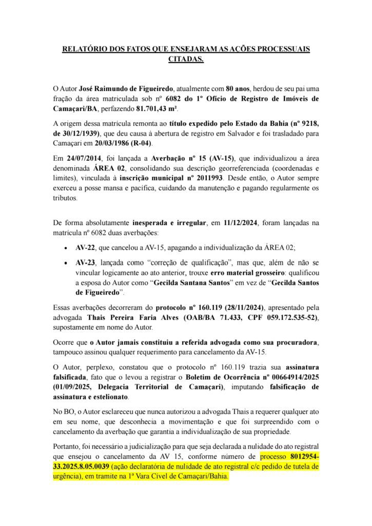 Suposta fraude em documentos públicos em Camaçari gera novela judicial 1