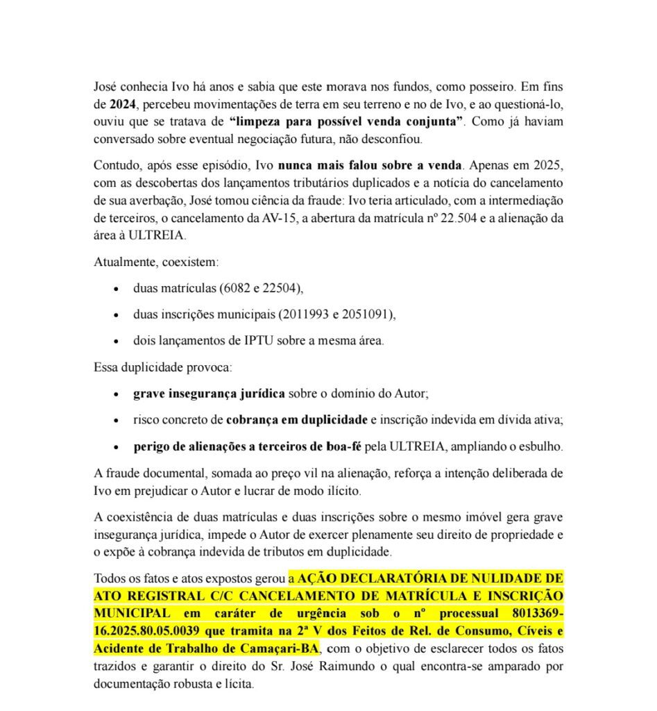 Suposta fraude em documentos públicos em Camaçari gera novela judicial 3
