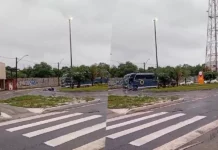 Óleo na pista: morador registra acidente de moto em Camaçari