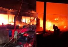 Incêndio devastador em galpão de reciclagem em Camaçari