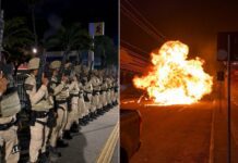 Simulado de roubo a banco com explosivos emociona em Camaçari