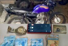 Homem preso com moto clonada e R$ 4 mil em Camaçari
