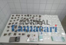 Camaçari: Homem preso com 50 papelotes de cocaína e 66 dolas de maconha