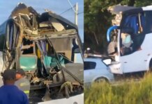 Ônibus provoca ferimentos em 19 trabalhadores em Camaçari