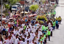 Caminhada até o Santuário de Nossa Senhora das Candeias reúne fiéis