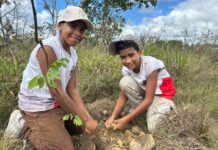 Camaçari: Estudantes plantam 30 mudas para preservar a natureza